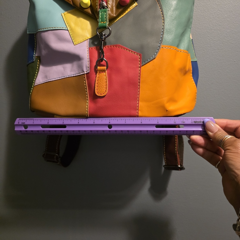 Colorful Patchwork Backpack - Picture 7 of 13